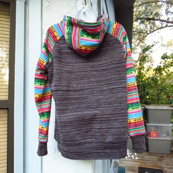 Hooey Womans Medium Pullover Hoodie Aztec Southwest print - Picture 4 of 12